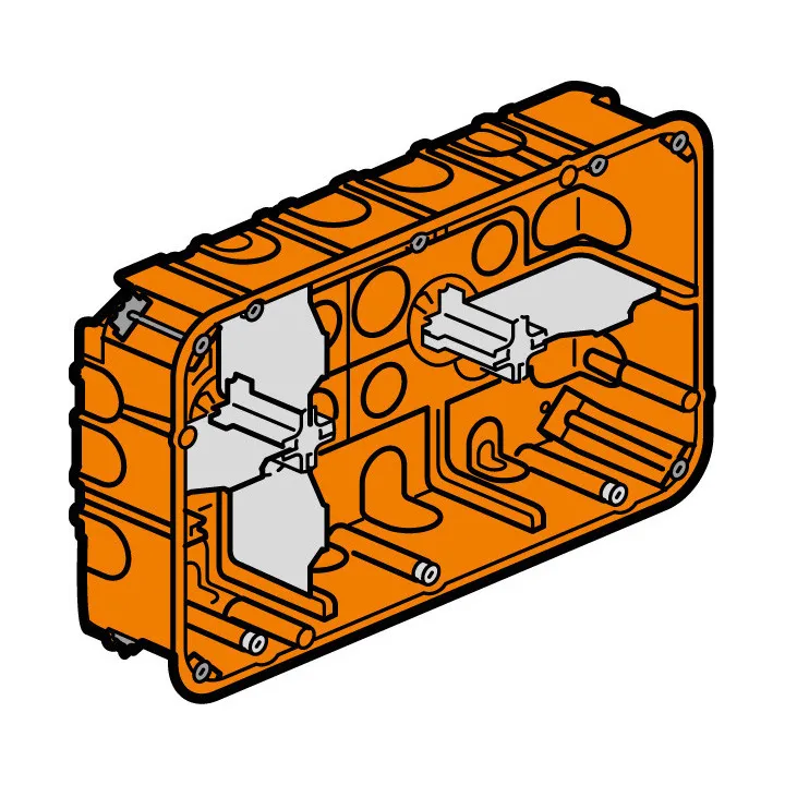 Boîte Multimatériaux Batibox 2X3 Postes Ou 2X6 À 8 Modules - Profondeur 50Mm
