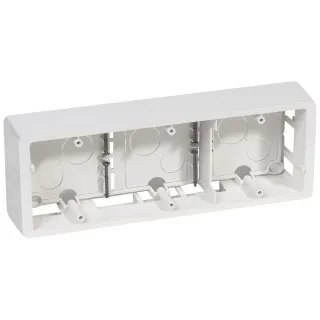 Cadre Saillie Céliane 3 Postes Horizontal Ou Vertical Blanc