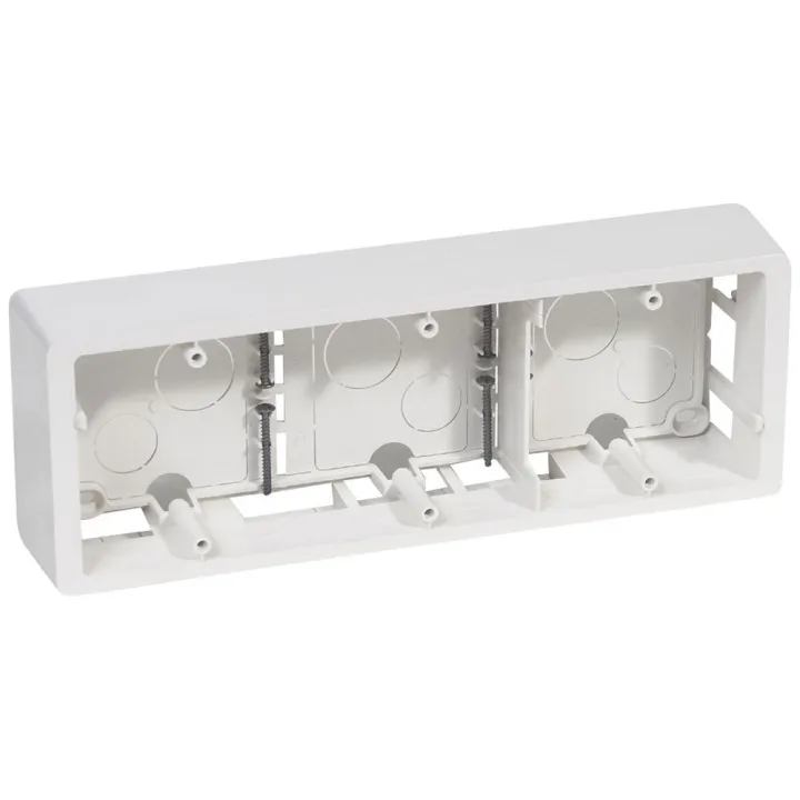 Cadre Saillie Céliane 3 Postes Horizontal Ou Vertical Blanc