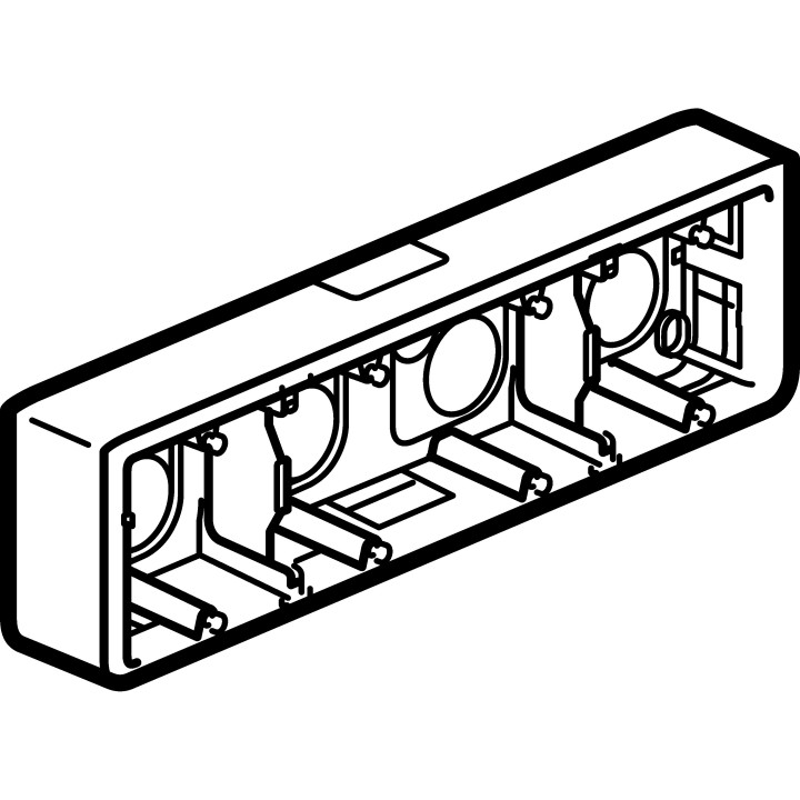 Cadre Saillie Prof.40 Mosaic Pour 10 Ou 4X2 Modules Horizontal Et Support 080254