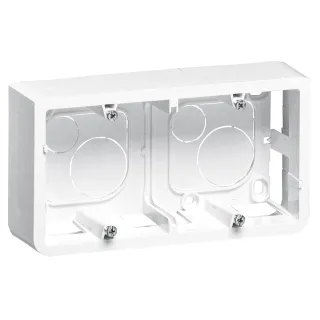 Cadre Saillie Prof.40Mm Mosaic Pour 4, 5 Ou 2X2 Modules Horizontal - Blanc