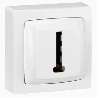 Prise Téléphone 8 Contacts Appareillage Saillie Complet - Blanc