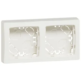 Cadre Saillie 2 Postes Appareillage Saillie Blanc