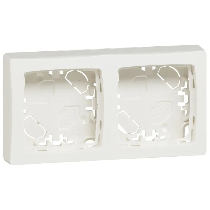 Cadre Saillie 2 Postes Appareillage Saillie Blanc