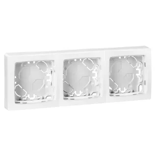 Cadre Saillie 3 Postes Appareillage Saillie Blanc