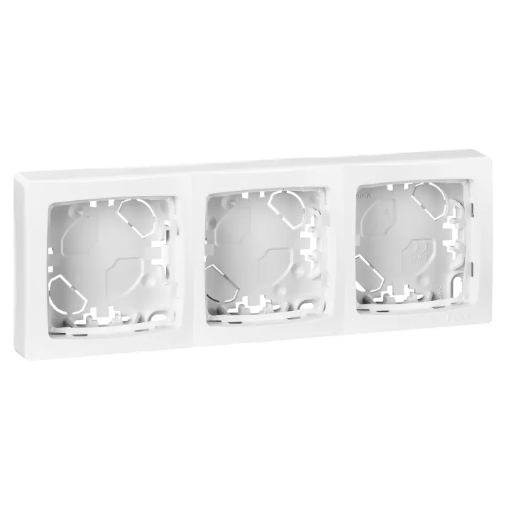 Cadre Saillie 3 Postes Appareillage Saillie Blanc