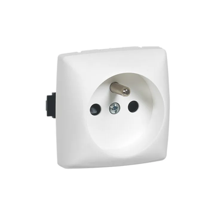 Prise De Courant 2P+T Bornes Automatiques Appareillage Saillie Composable -Blanc