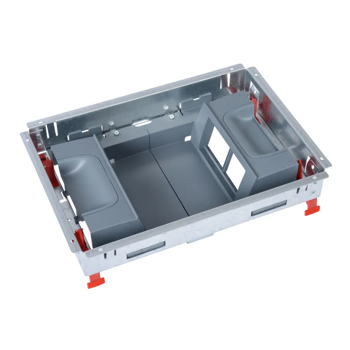 Kit Support Pour Boîte De Sol Standard Pour Prises Verticale 2 Rangées 4 Modules