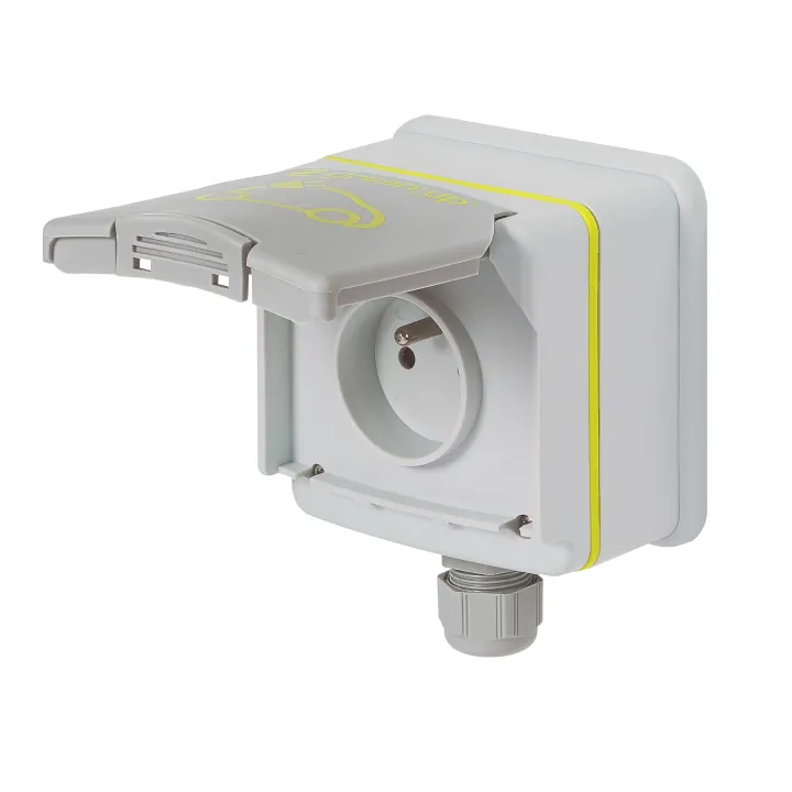 Prise Saillie Green'Up Access Véhicule Électrique Modes 1/2 Ip66 Ik08 16A 230V