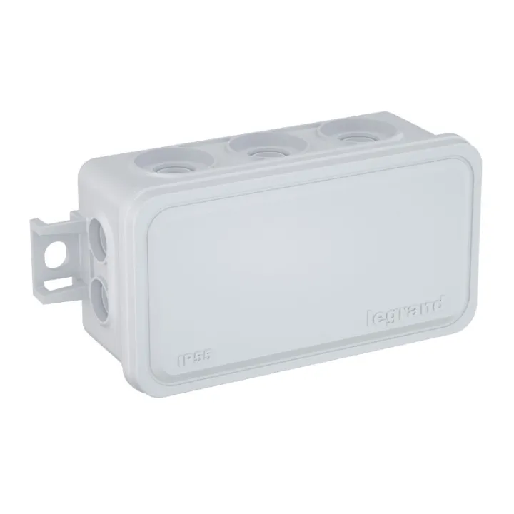 Boîte De Dérivation Plexo Rectangulaire 80X43X34Mm Ave 10 Embouts Ø 7Mm À 16Mm