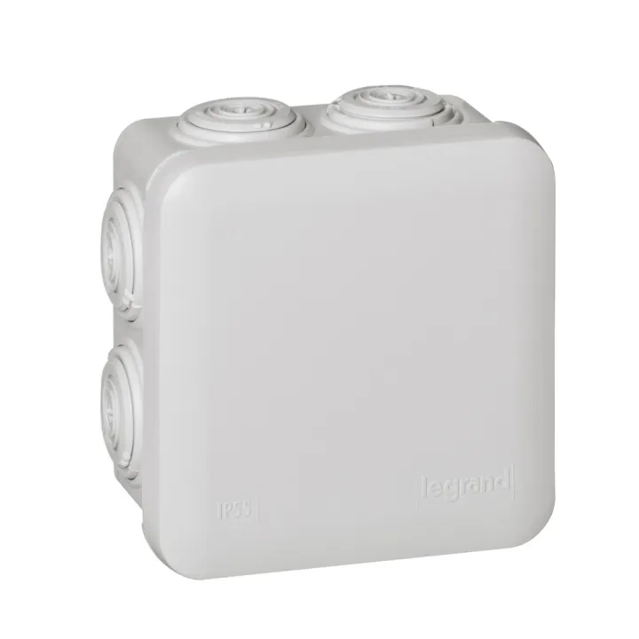 Boîte De Dérivation Carrée Plexo Dimensions 80X80X45Mm - Gris Ral7035