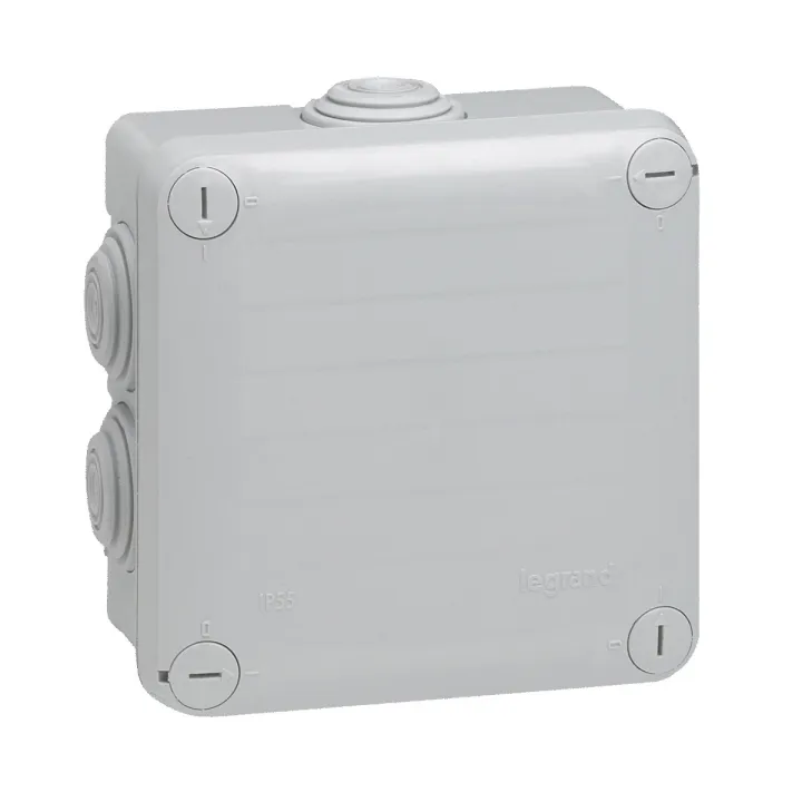 Boîte De Dérivation Carrée Plexo Dimensions 105X105X55Mm - Gris Ral7035