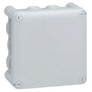 Boîte De Dérivation Carrée Plexo Dimensions 130X130X74Mm - Gris Ral7035
