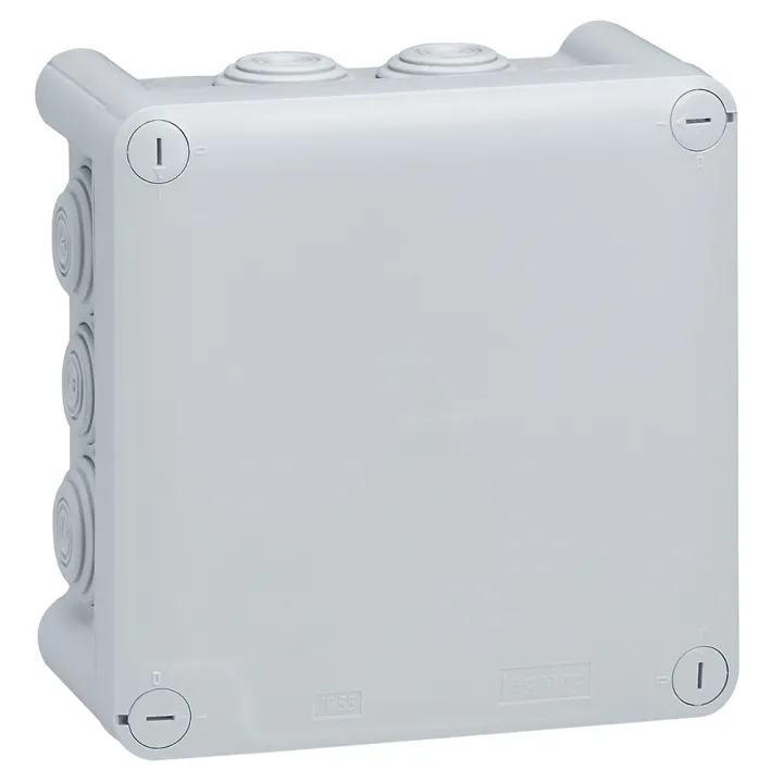 Boîte De Dérivation Carrée Plexo Dimensions 130X130X74Mm - Gris Ral7035