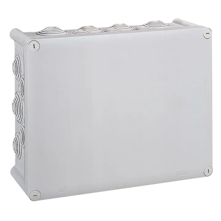 Boîte De Dérivation Rectangulaire - 310X240X124Mm - Fermeture 1/4 De Tour - Gris