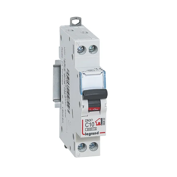 Disjoncteur Dnx³ Phase + Neutre 10A - Bornes À Vis - 1 Module