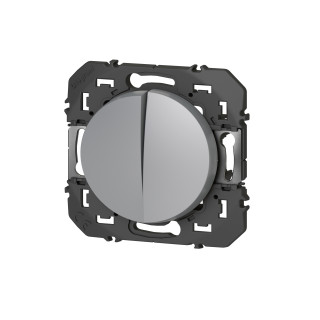 DOOXIE DOUBLE INTERRUPTEUR OU VA ET VIENT ALUMINIUM COMPOSABLE