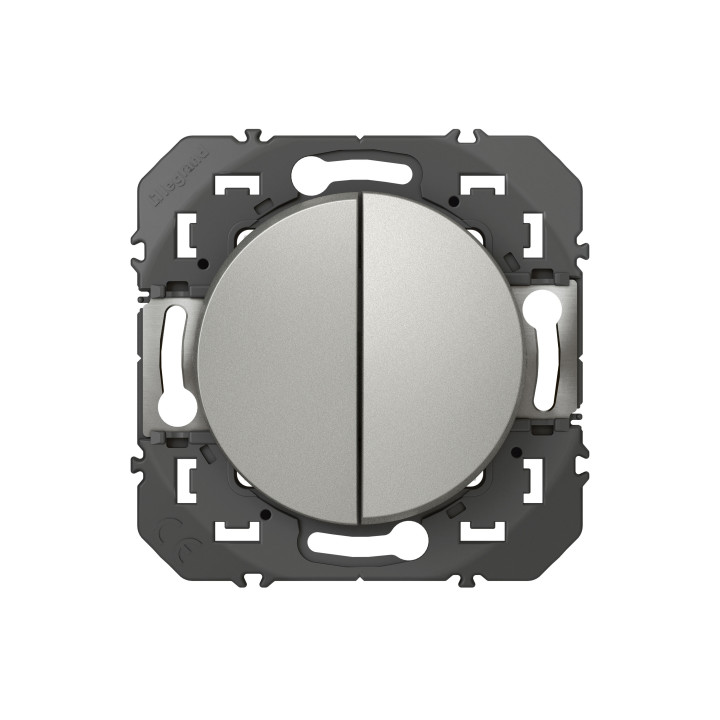 DOOXIE DOUBLE INTERRUPTEUR OU VA ET VIENT ALUMINIUM COMPOSABLE