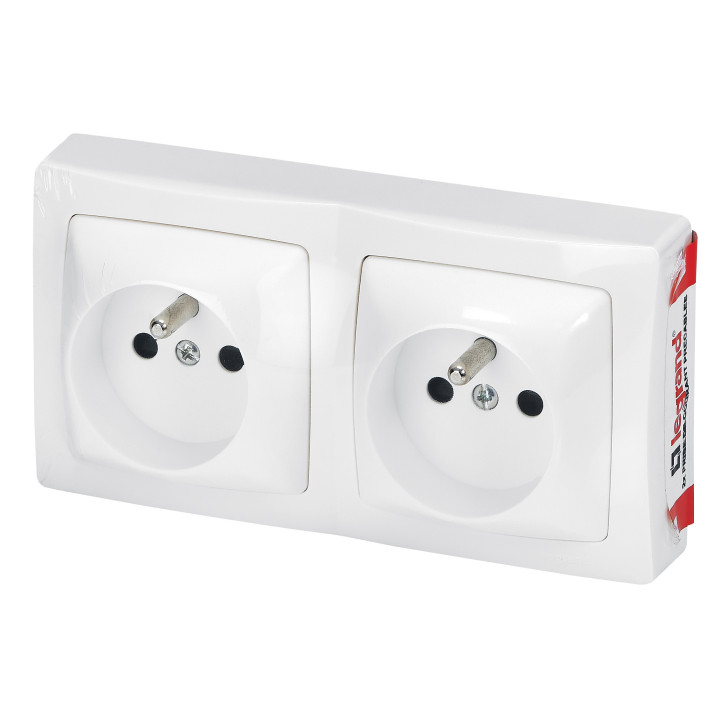 2X2P+T Precablees F/B Blanc