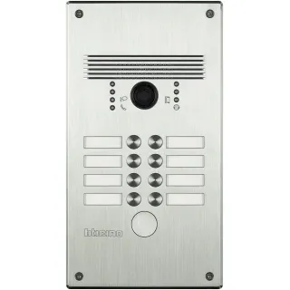 Platine Antivandale À Bouton Poussoir Linea 300 Pour 5 À 8 Appels Façade Alu
