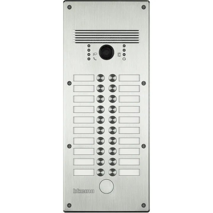 Platine Antivandale À Bouton Poussoir Linea 300 Pour 13 À 20 Appels Façade Alu