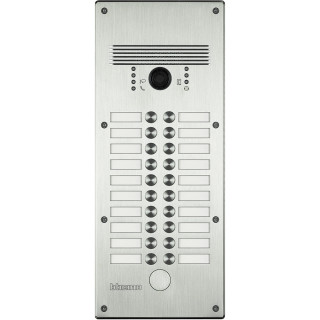 Platine Antivandale À Bouton Poussoir Linea 300 - 13 À 20 Appels Façade Inox