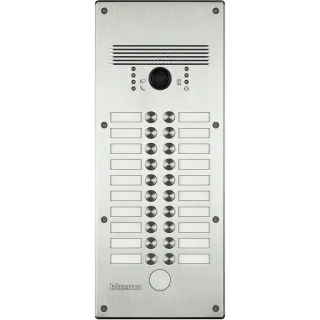 Platine Antivandale À Bouton Poussoir Linea 300 - 13 À 20 Appels Façade Inox