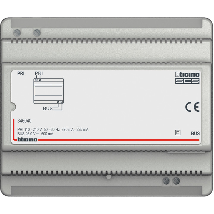 Alimentation Modulaire Pour Installation Audio 2 Fils 230V 0,6A - 6 Modules Din