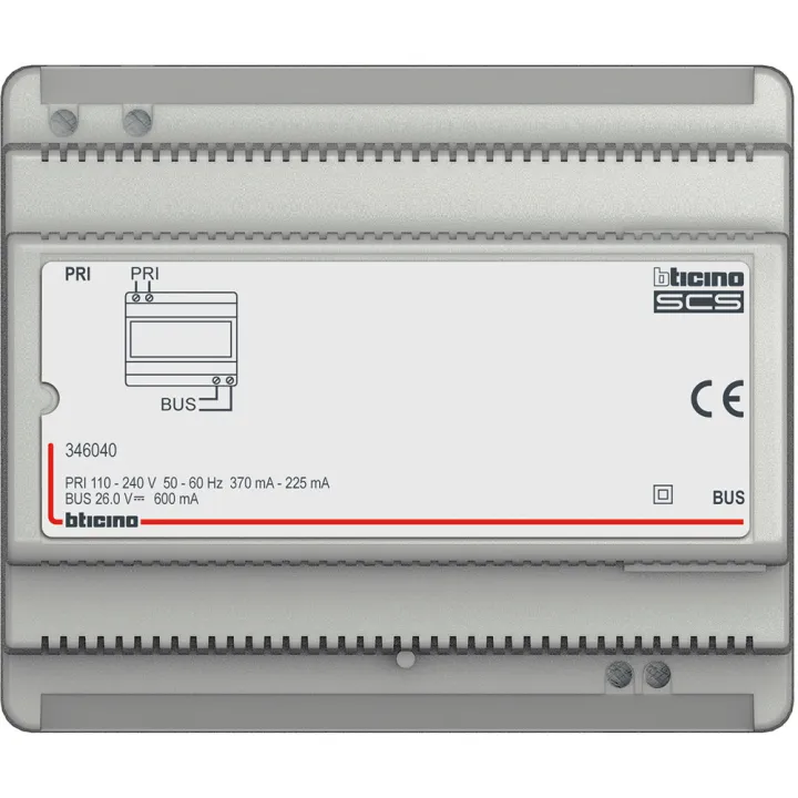 Alimentation Modulaire Pour Installation Audio 2 Fils 230V 0,6A - 6 Modules Din