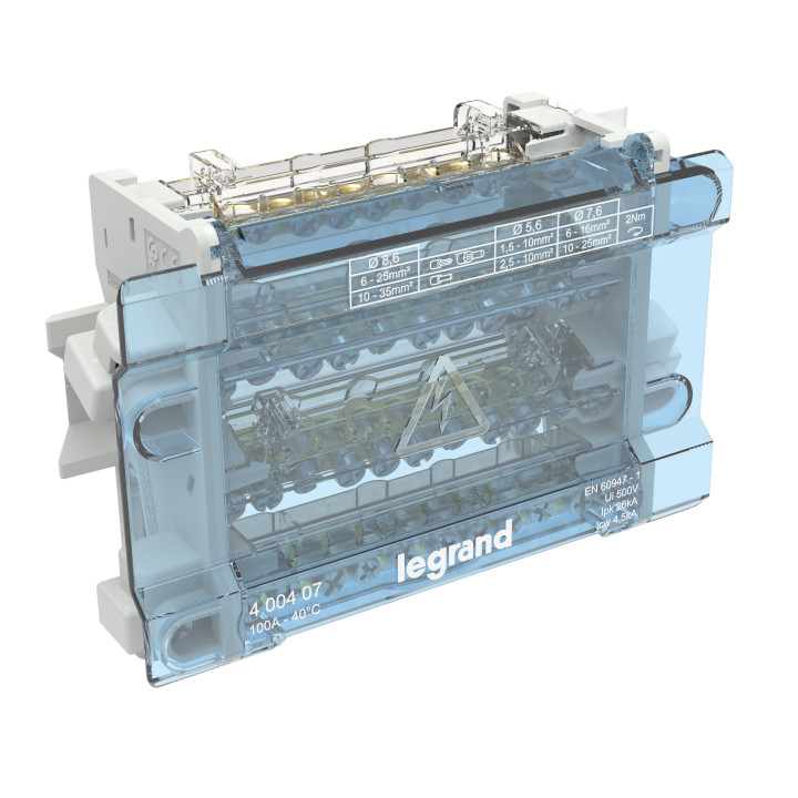 Répartiteur Modulaire 4P 100A - 8 Module