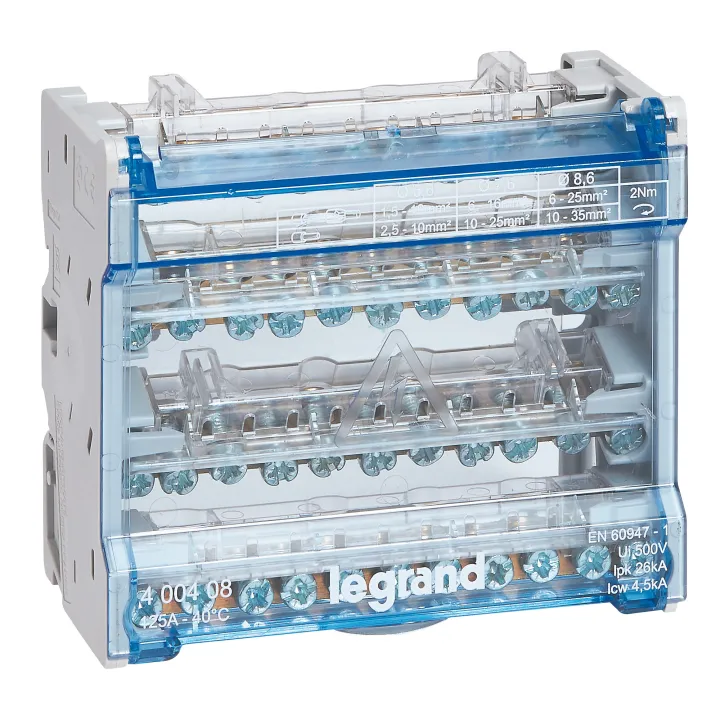 Répartiteur Modulaire 4P 125A - 6 Modules