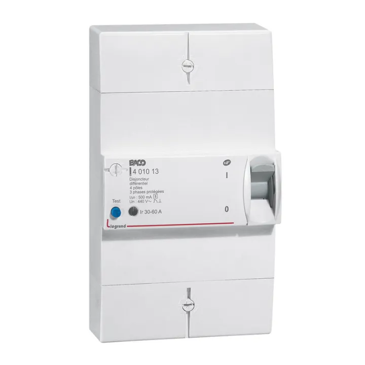 Disjoncteur De Branchement Enedis Tétrapolaire Différentiel 500Ma Sélectif - 60A