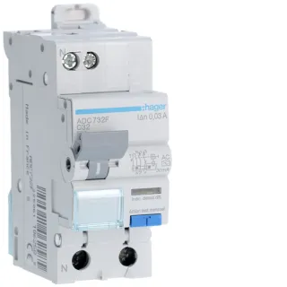 Disjoncteur Différentiel 1P+N 3Ka C-32A 30Ma Type Ac