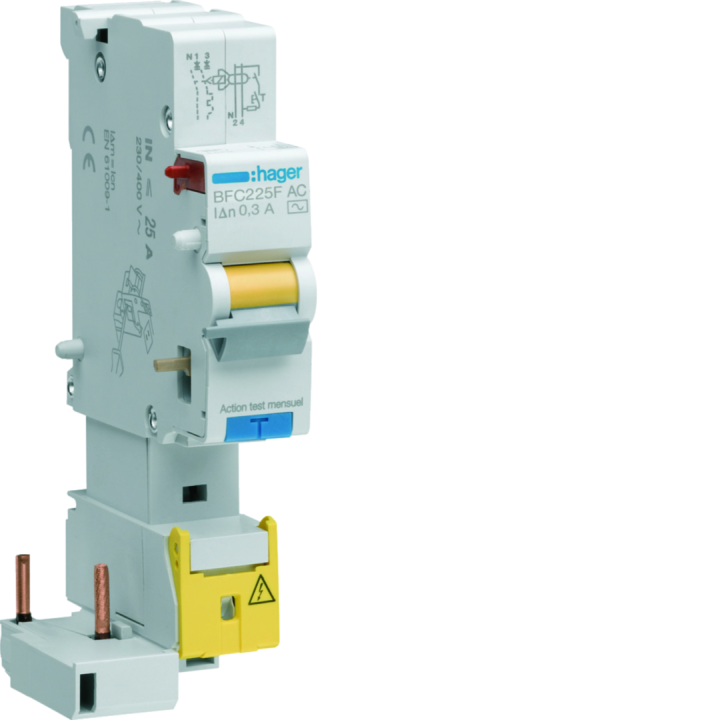 Bloc différentiel 1P+N 25A 300mA type AC