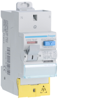 Interrupteur différentiel 2P 63A 30mA type AC à bornes décalées