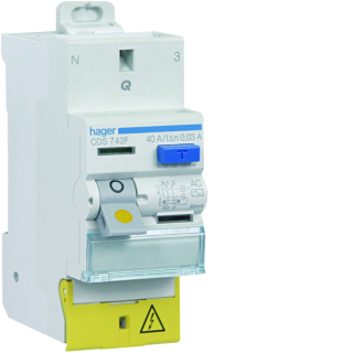Interrupteur différentiel 2P 40A 30mA type AC à bornes décalées