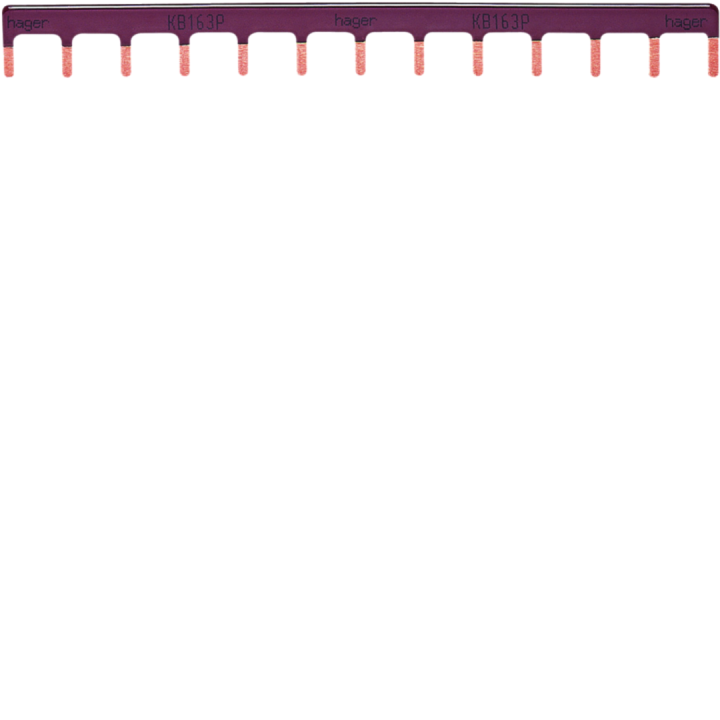 Barre de pontage 1P 63A languette 10mm² marron 13M