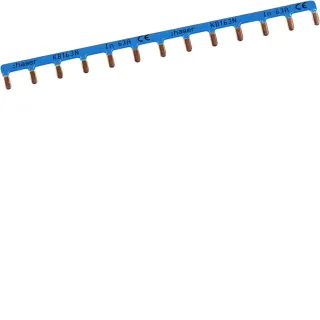 Barre De Pontage 1P 63A Languette 10Mm² Bleu 13Mmodules