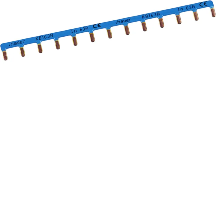 Barre De Pontage 1P 63A Languette 10Mm² Bleu 13Mmodules