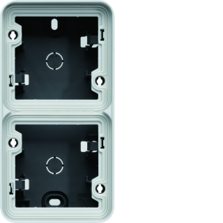 cubyko Boîte double verticale vide associable gris IP55