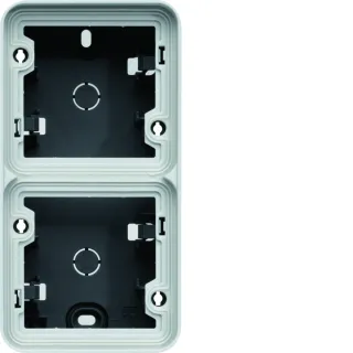 Cubyko Boîte Saillie Vide Double Verticale, Ip55, Finition Gris