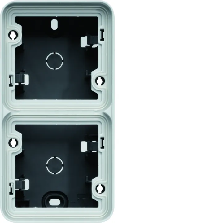Cubyko Boîte Saillie Vide Double Verticale, Ip55, Finition Gris