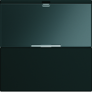 Enjoliveur Gallery Interrupteur Avec Porte Étiquette 2 Module , Finition Night