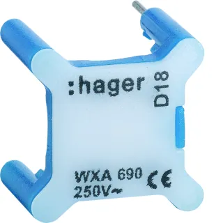Voyant Gallery Pour Interrupteur, 230V, Bleu
