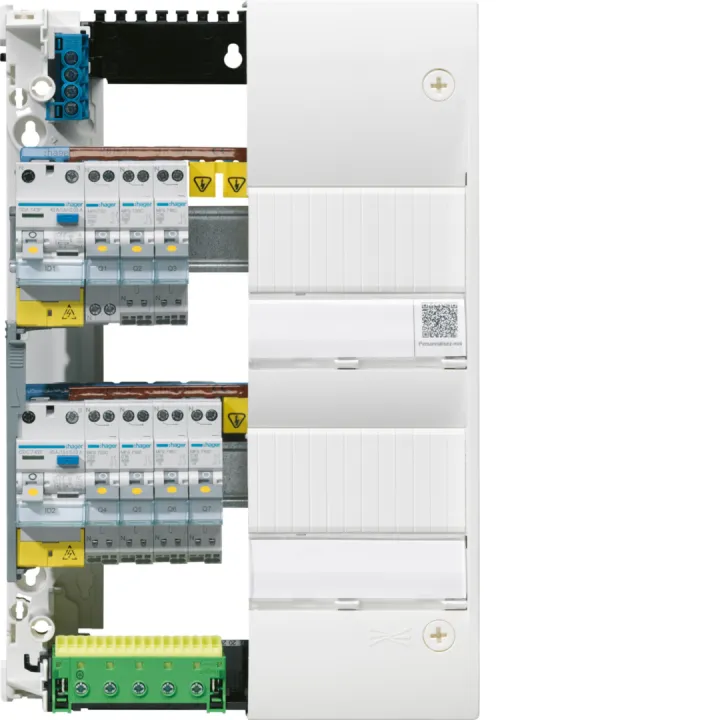 Porte Opaque Blanc Pur Gamma+ Pour Coffret Gamma 13, 2 Rangées 26 M