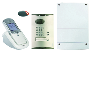 Kit Interphone 1 log. à code (combiné+base secteur+badge+platine