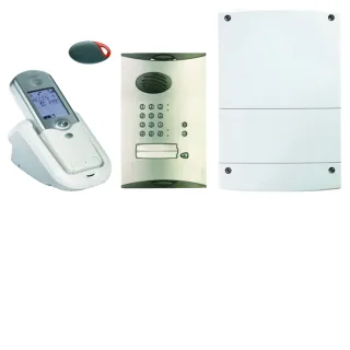 Kit Interphone 1 Log. À Code (Combiné+Base Secteur+Badge+Platine+Coffret Tech.)