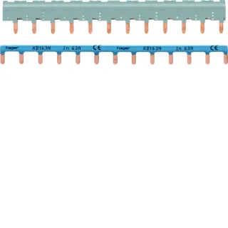 Barres De Pontage 3P+N 63A À Languette 12Modules Pour Bornes Décalées