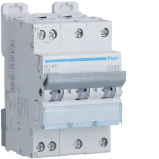 Disjoncteur 3P+N 6-10Ka Courbe C - 10A 3 Module