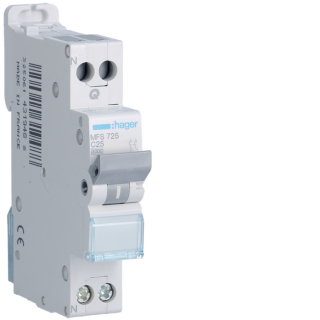 Disjoncteur Phase+ Neutre 25A 3kA Courbe C connexion automatique SanVis 1 Module